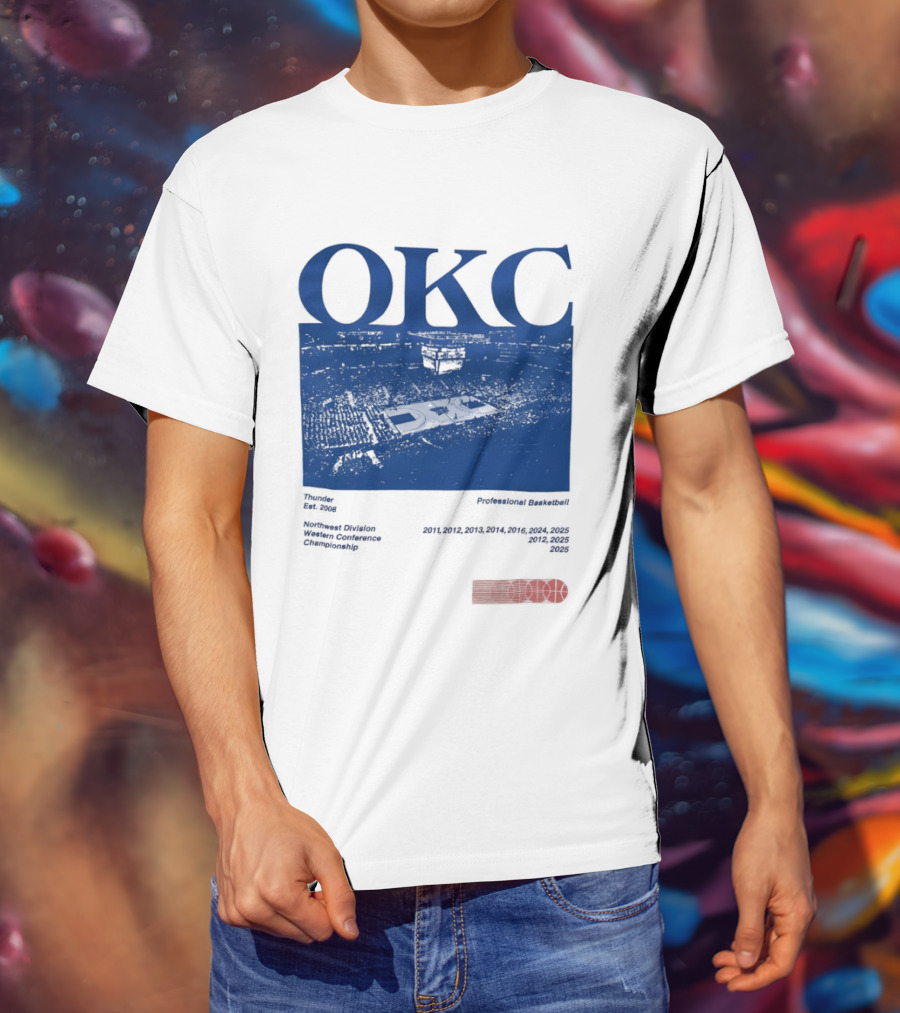 Oklahoma City Thunder Basketball Team OKC Thunder Nike NBA T-Shirt