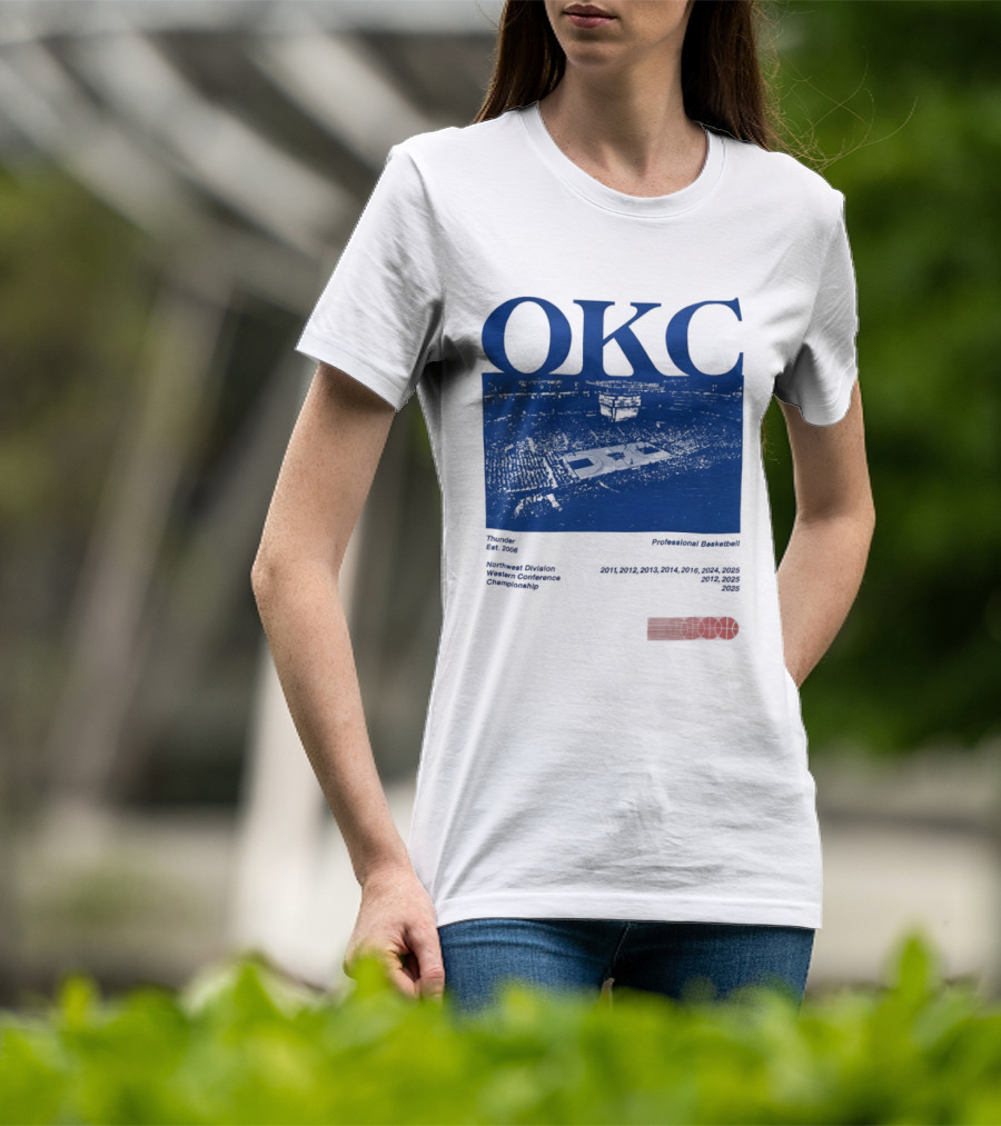 Oklahoma City Thunder Basketball Team OKC Thunder Nike NBA T-Shirt