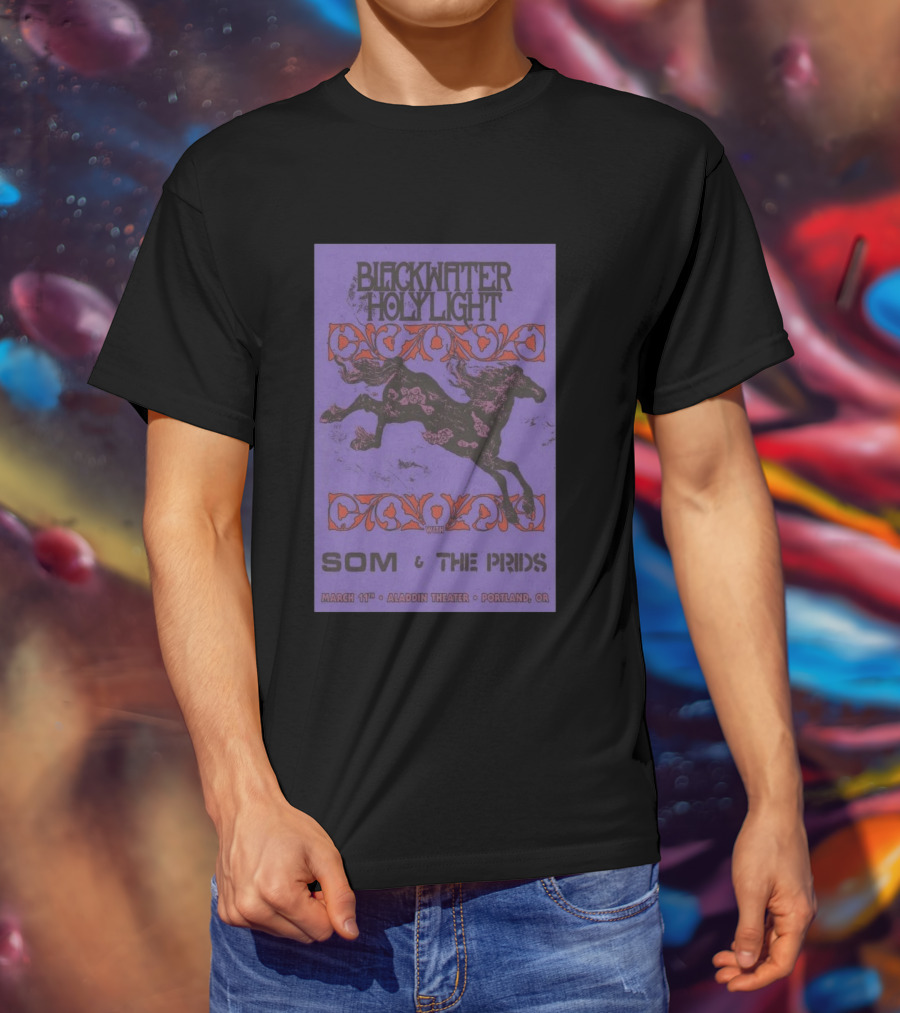 Blackwater Holylight March 11 Aladdin Theater Portland OR Featuring Som And The Prids T-Shirt