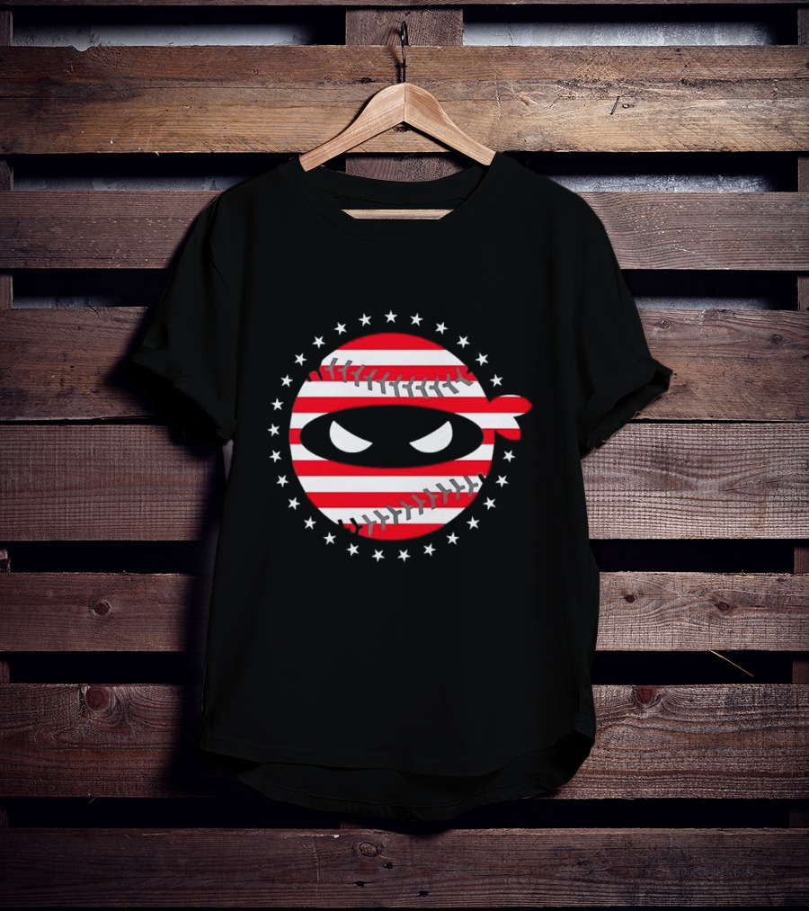 Paul Skenes Pitching Ninja Baseball Stars USA Flag T-Shirt
