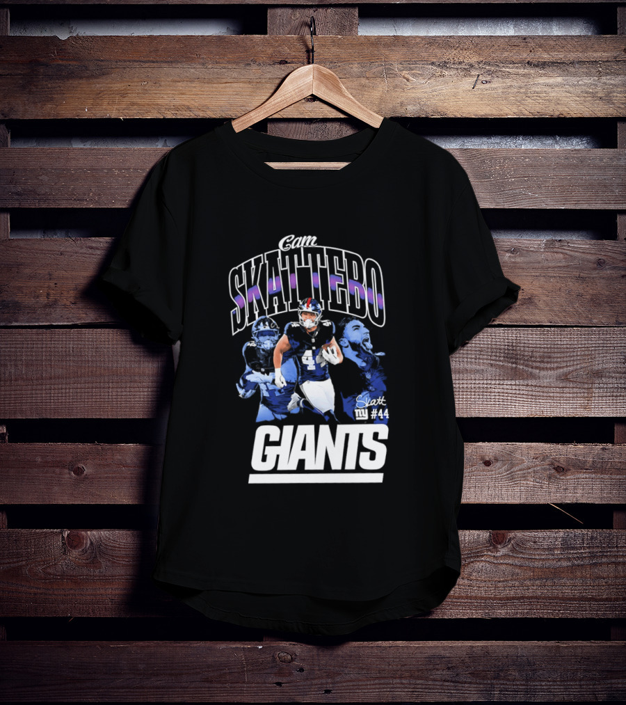 Giant Skattebo Giants Football Blue Sports Team #34 T-Shirt