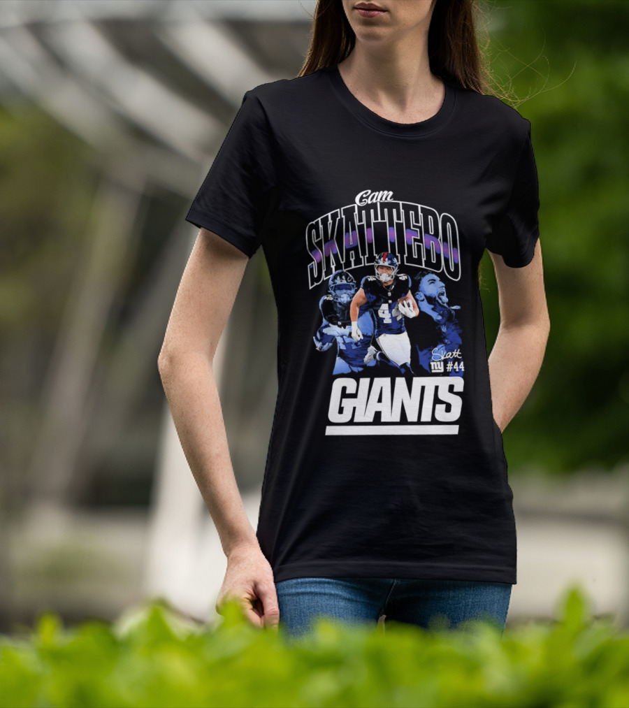 Giant Skattebo Giants Football Blue Sports Team #34 T-Shirt
