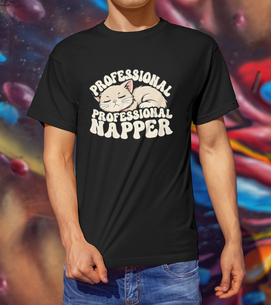 Professional Napper Cat Sleeping Cozy T-Shirt