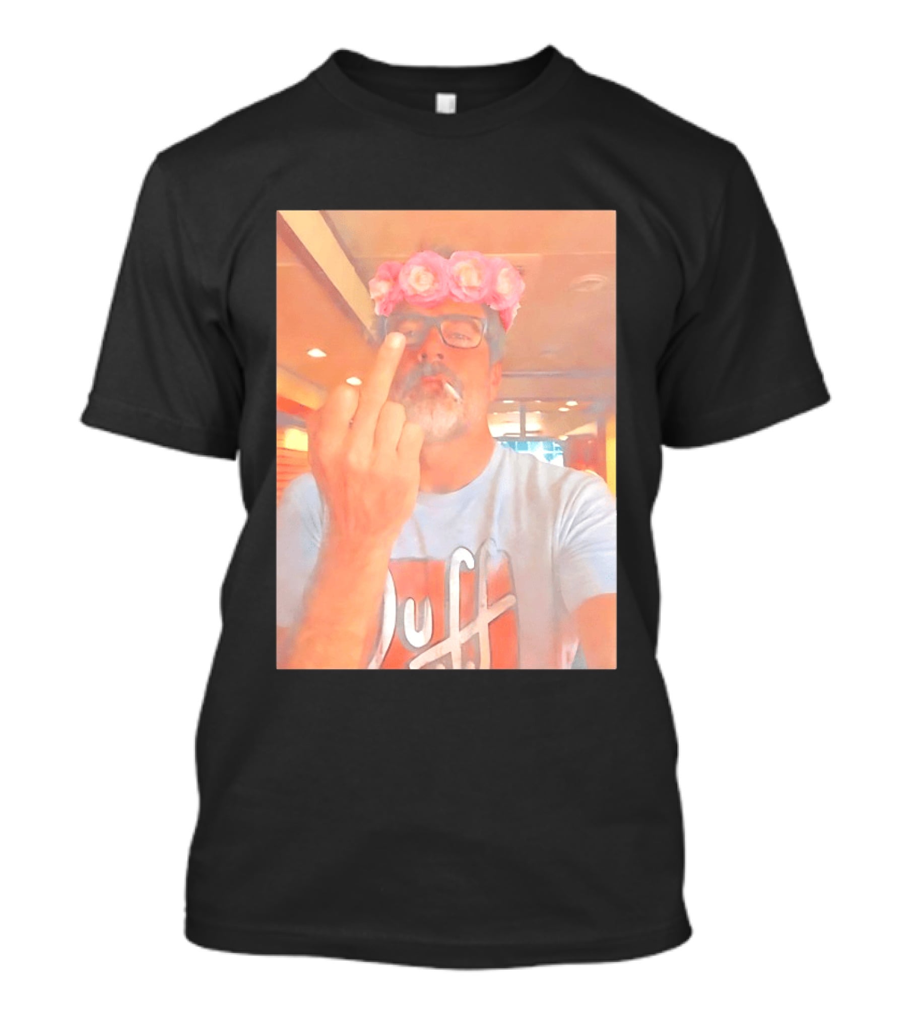 Jeffrey Dean Morgan The Walking Dead Negan Roses And The Middle Finger T-Shirt