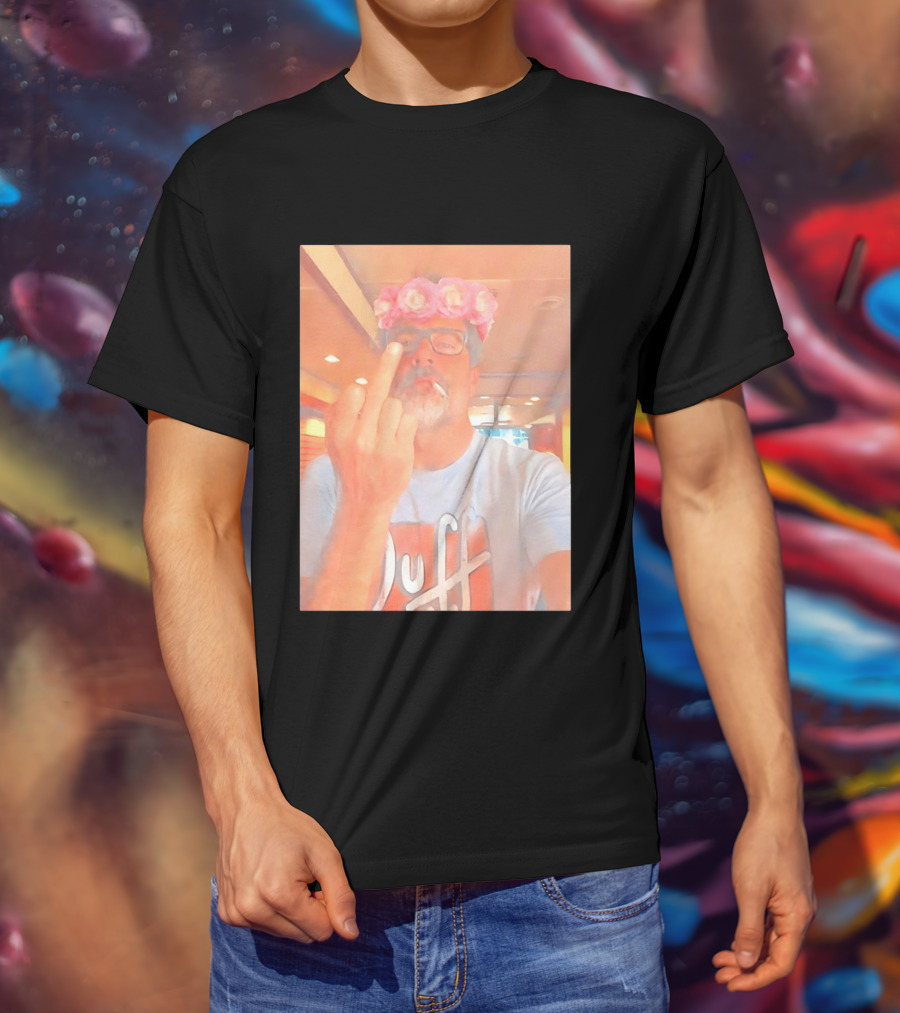 Jeffrey Dean Morgan The Walking Dead Negan Roses And The Middle Finger T-Shirt