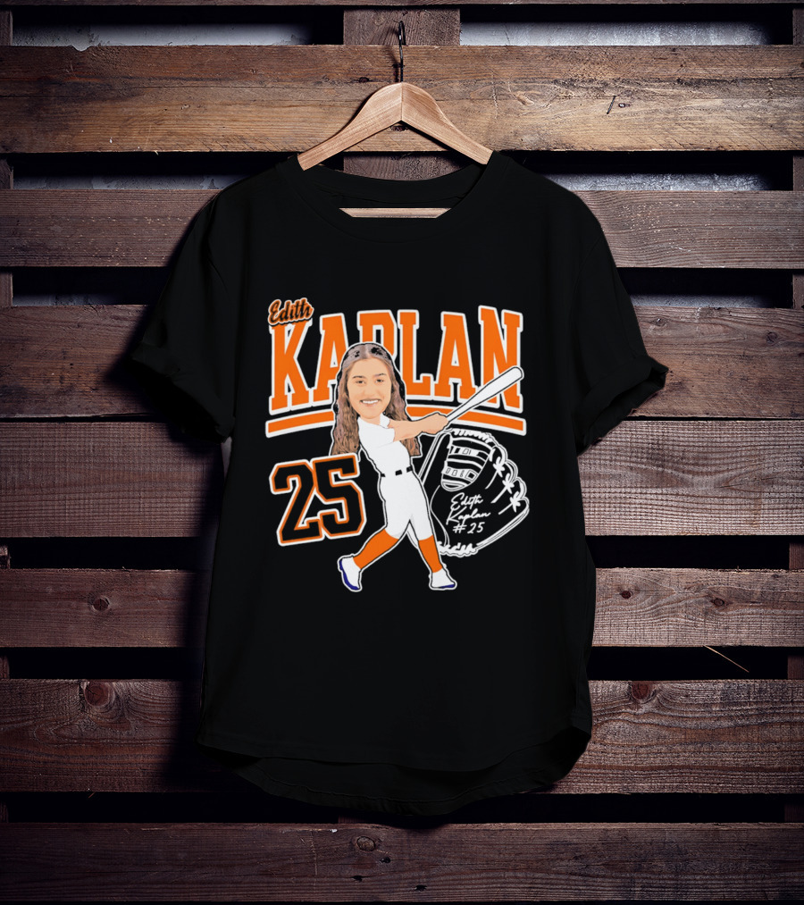 Edith Kaplan Virginia 25 Softball Caricature #25 T-Shirt