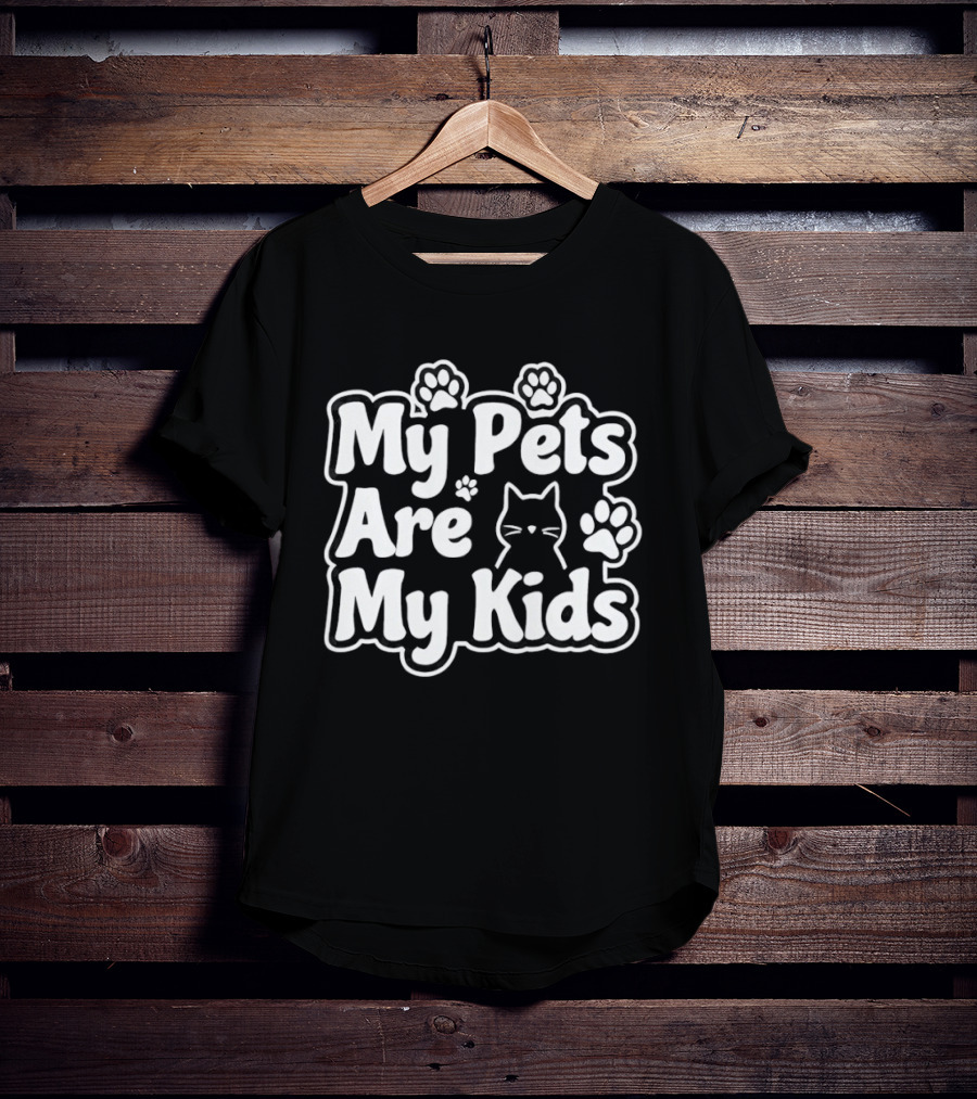 My Pets Are My Kids Cat Paw Prints T-Shirt