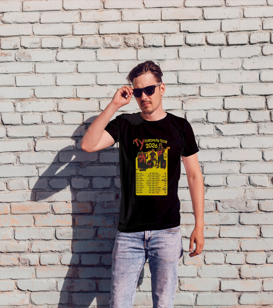 TY European Tour 2026 Band Tour Dates T-Shirt