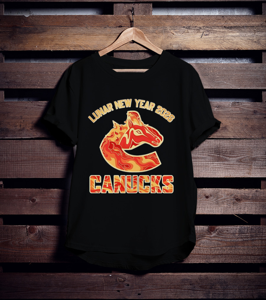 Lunar New Year 2026 Vancouver Canucks Horse T-Shirt