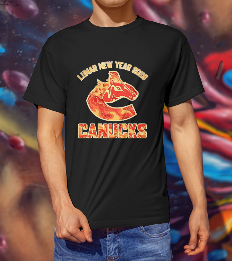 Lunar New Year 2026 Vancouver Canucks Horse T-Shirt