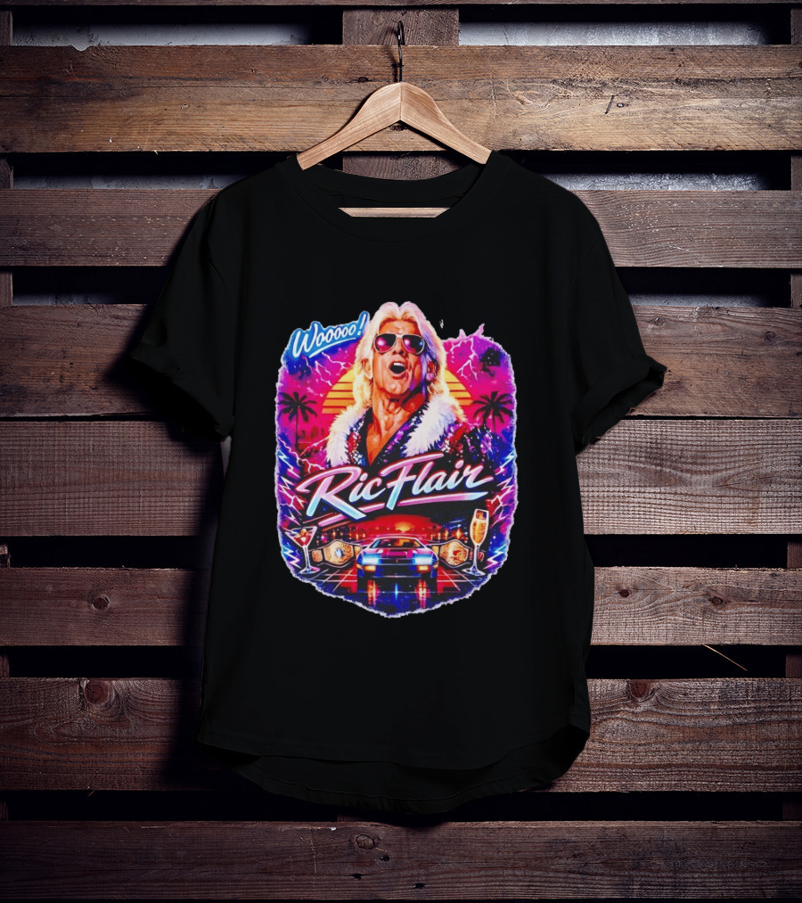 Ric Flair 80s Retro Style Woo Wrestling Legend Vintage Vibes T-Shirt