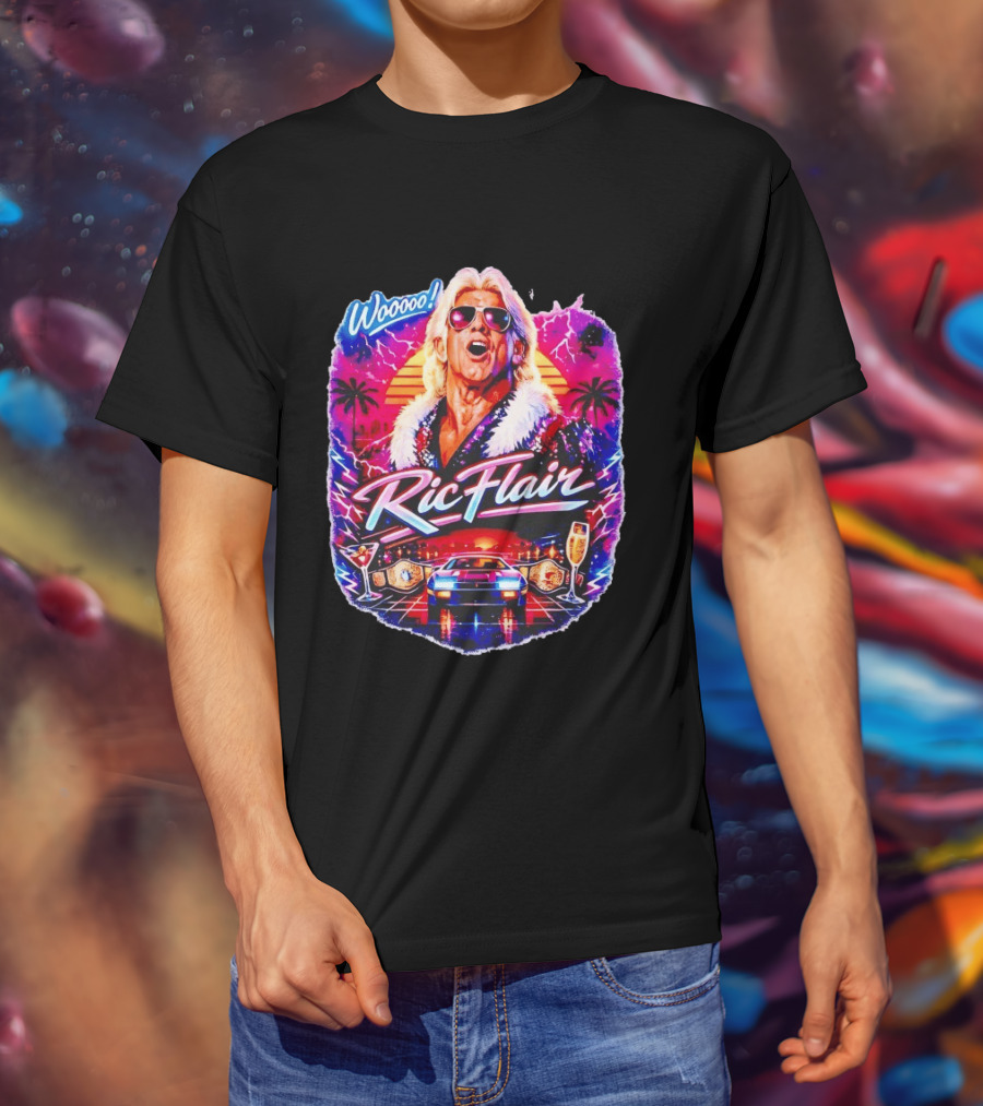 Ric Flair 80s Retro Style Woo Wrestling Legend Vintage Vibes T-Shirt