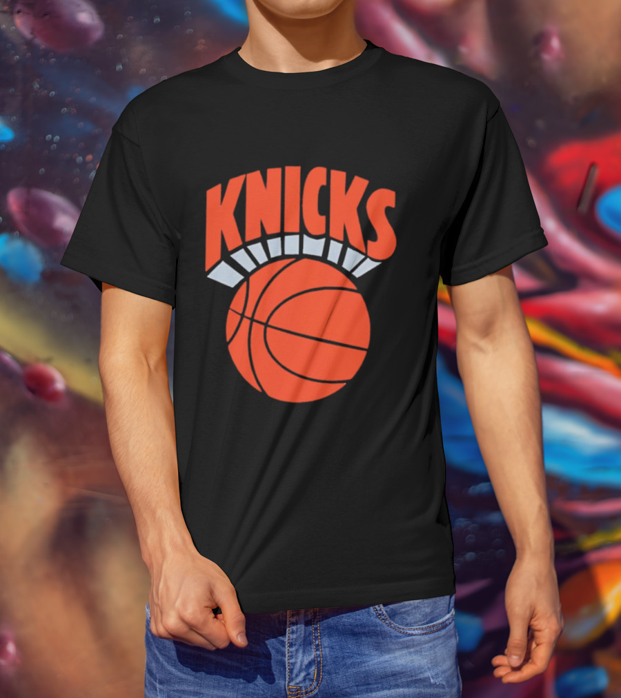 Knicks Basketball Orange Ball Classic Team T-Shirt