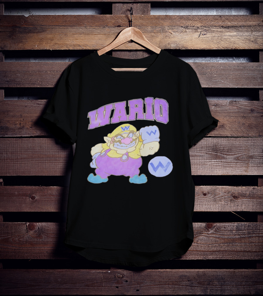 Wario Character With Purple T-Shirt