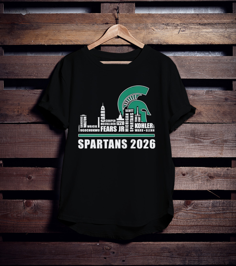 Michigan State Spartans Skyline 2026 Kohler Scott Fears Jr Walker T-Shirt