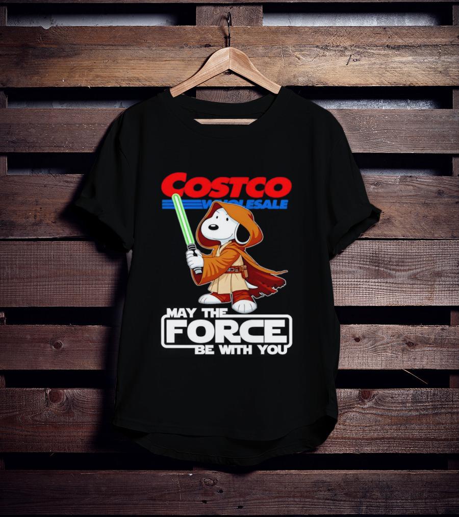 Snoopy Costco Wholesale May The Force Be With You Star Wars Jedi Lightsaber T-Shirt