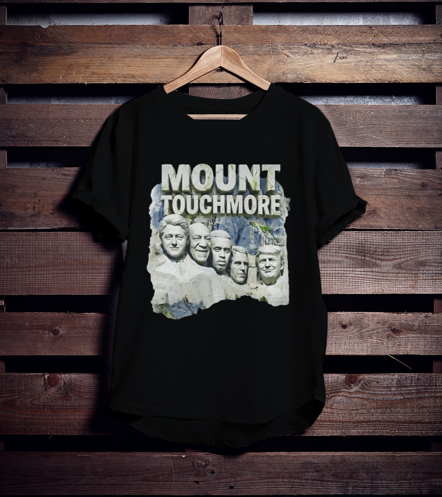 Mount Touchmore Clinton Cosby Simpson Trump Pastiche T-Shirt