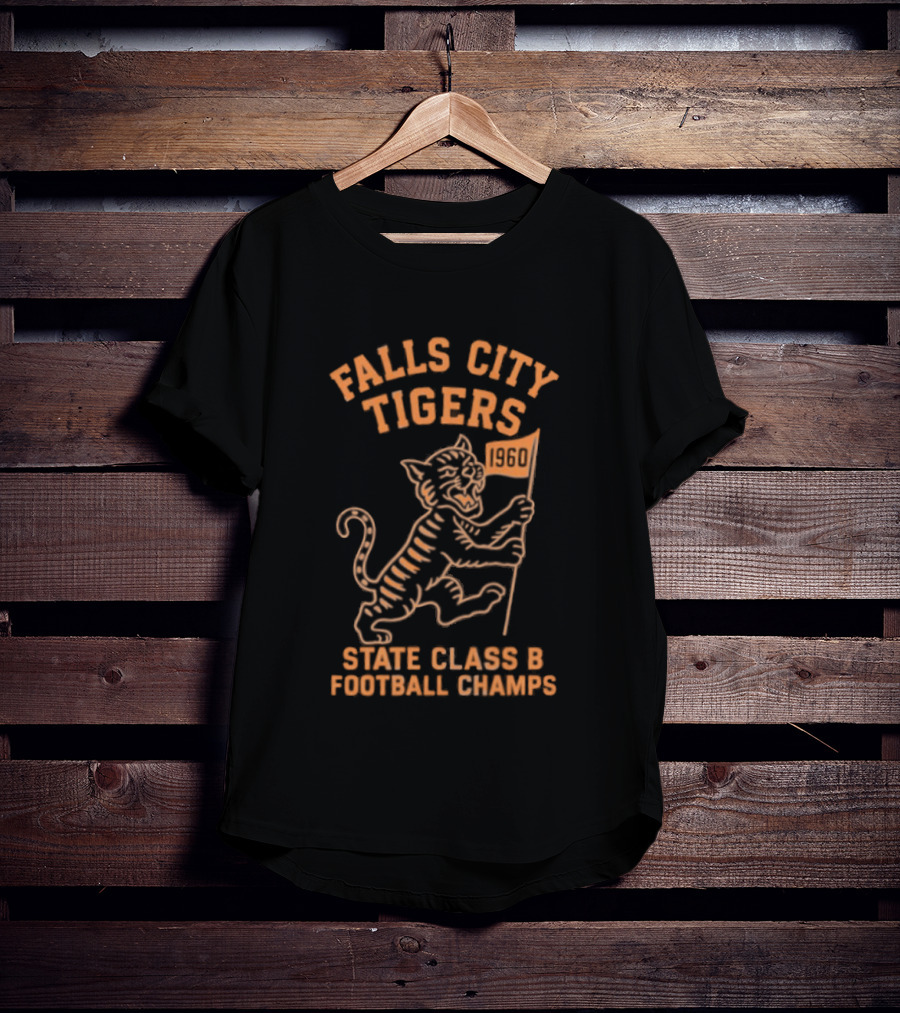 Falls City Tigers State Class B Football Champs Flag 1960 T-Shirt