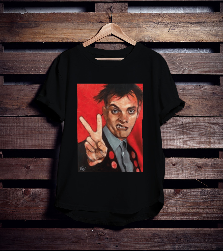 Chris Robinson Vivyan Rick Young Ones Portrait Two Finger Gesture T-Shirt