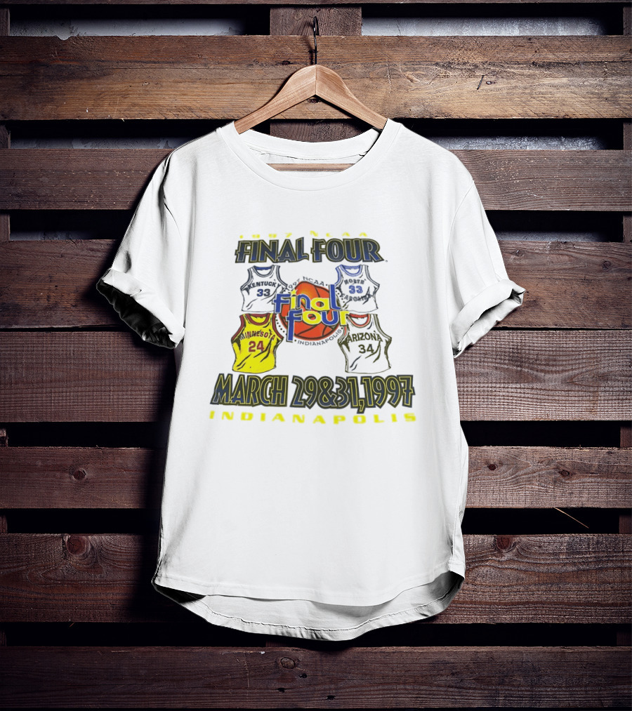 1997 NCAA Final Four March 29 31 Indianapolis Minnesota Kentucky Arizona T-Shirt