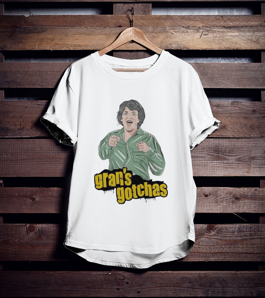 Gran's Gotchas Chris Lilley Angry Boys Character Shushing T-Shirt
