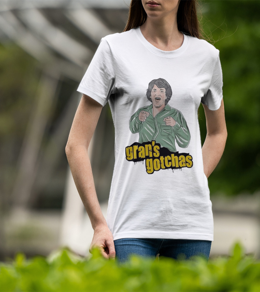 Gran's Gotchas Chris Lilley Angry Boys Character Shushing T-Shirt