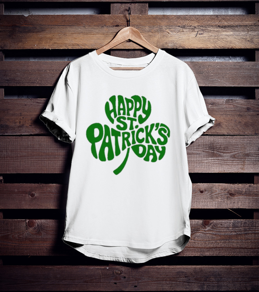 Happy St. Patrick's Day Green Clover Shamrock Celebration T-Shirt