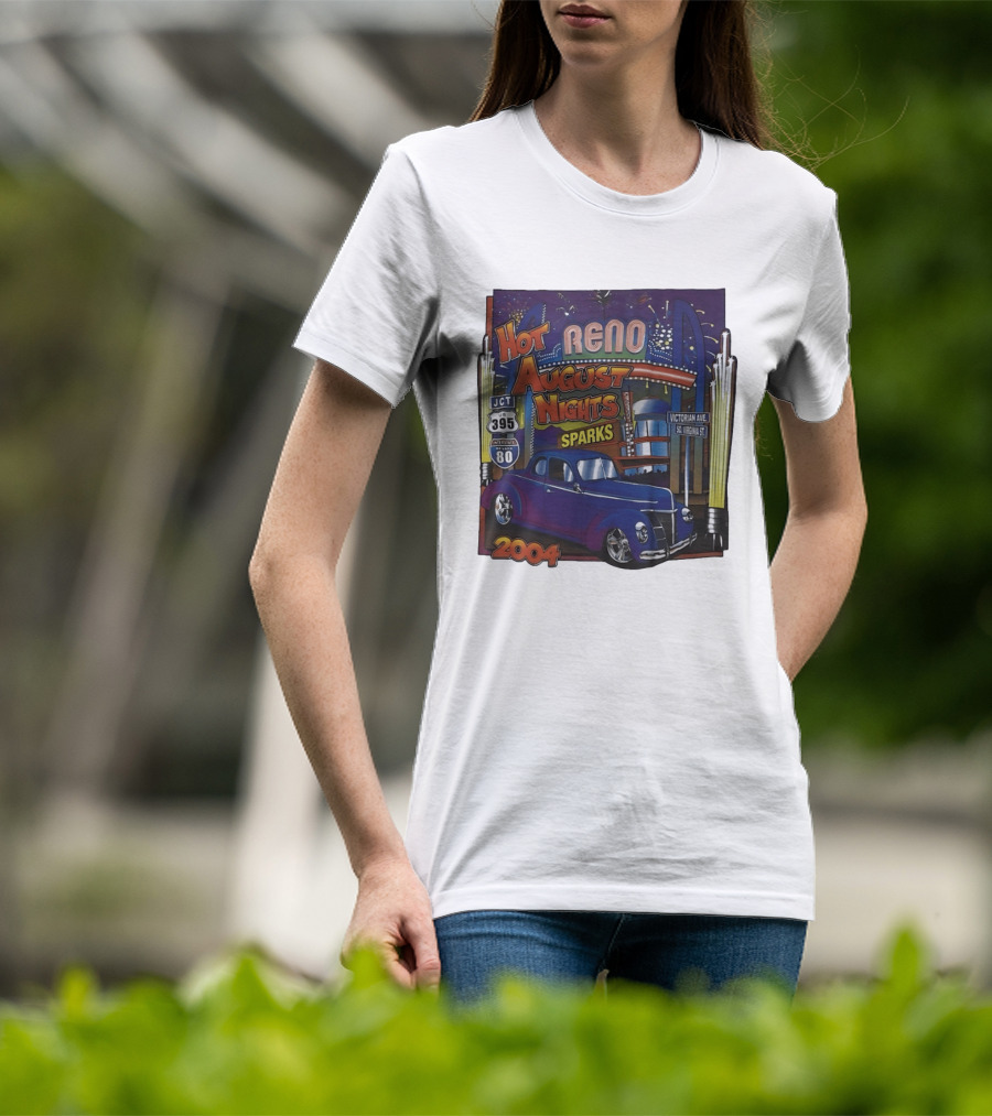 Hot August Nights Reno Sparks 2004 Classic Car Show Interstate 395 Victorian Avenue T-Shirt