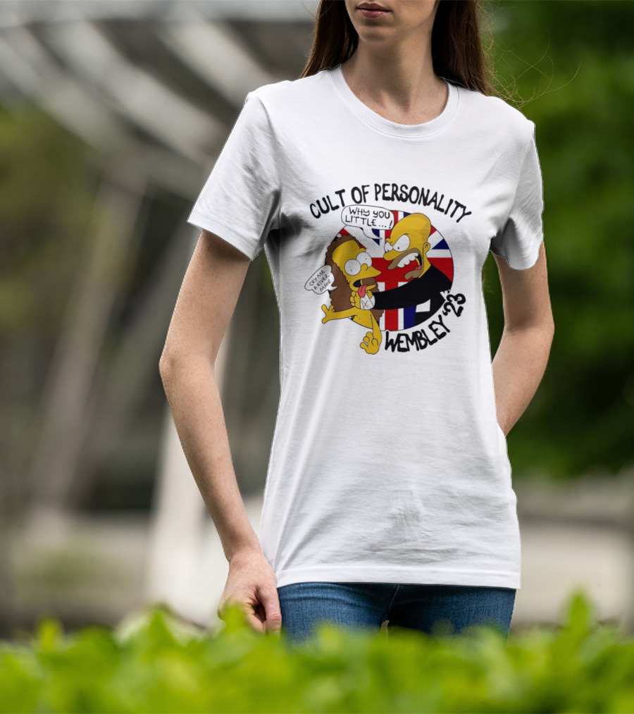 Cult Of Personality Wembley 2023 Cartoon "Why You Little" UK Flag T-Shirt