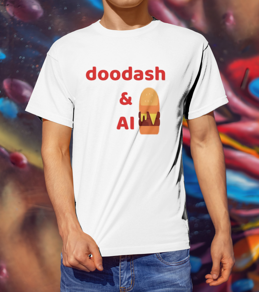Doodash AI Burger Fast Food Delivery T-Shirt