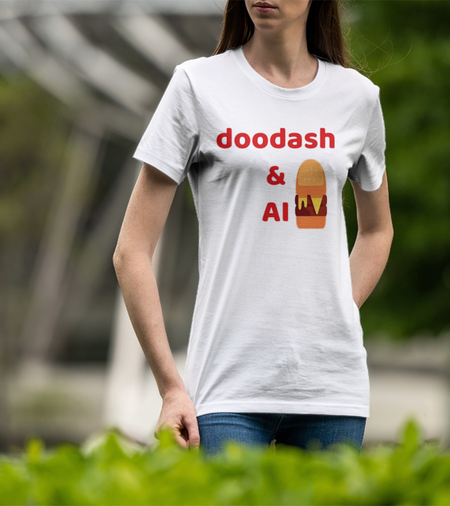 Doodash AI Burger Fast Food Delivery T-Shirt