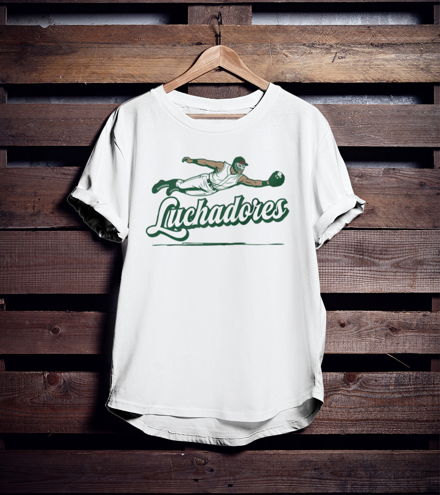 Luchadores Baseball Player Diving Catch T-Shirt