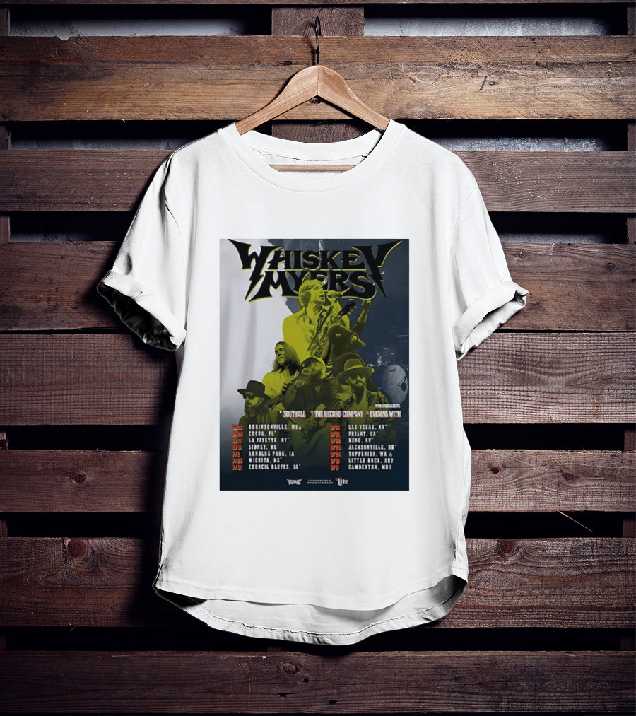 Whiskey Myers 2026 Tour North America Dates With Southall And The Record Company T-Shirt