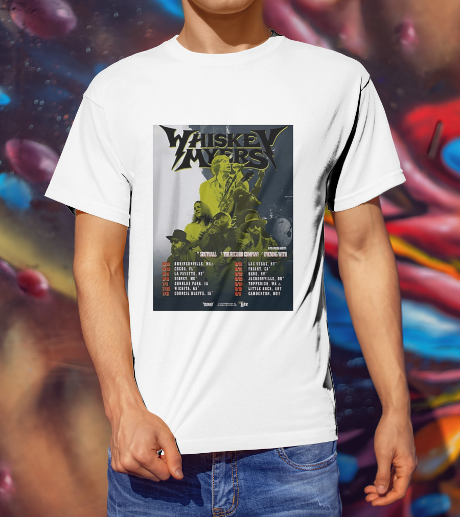 Whiskey Myers 2026 Tour North America Dates With Southall And The Record Company T-Shirt