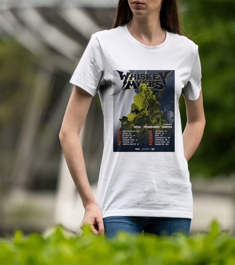 Whiskey Myers 2026 Tour North America Dates With Southall And The Record Company T-Shirt
