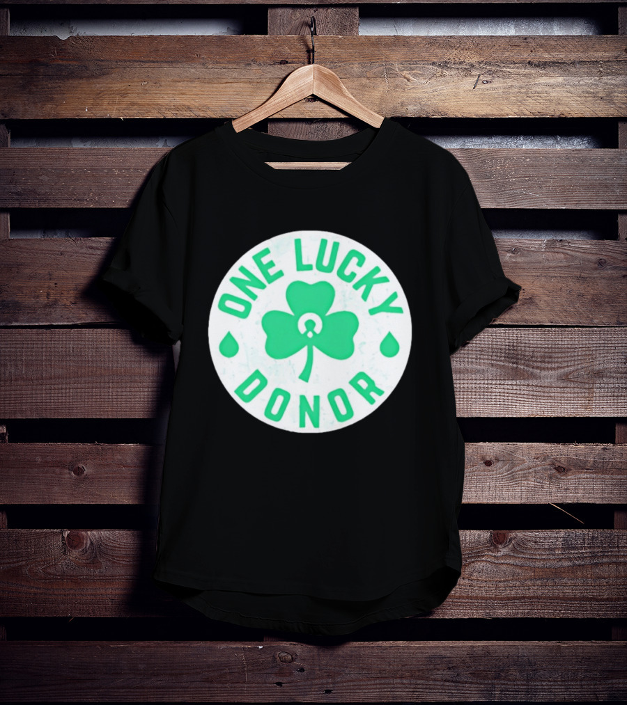 One Lucky Donor Clover Leaf Saint Patrick's Day T-Shirt