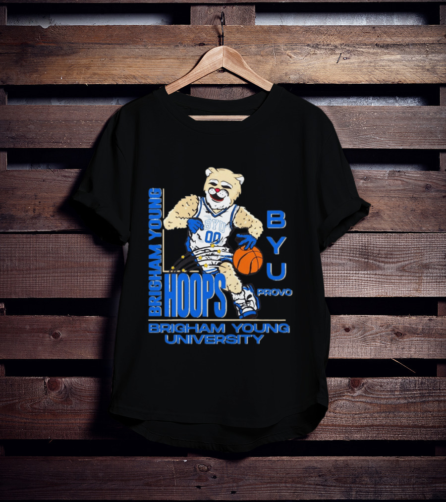 Brigham Young University Hoops BYU Provo Basketball Bear T-Shirt