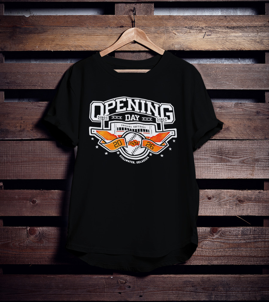 Opening Day 2026 Little League Osu Cowgirl Softball Pistol Pete T-Shirt