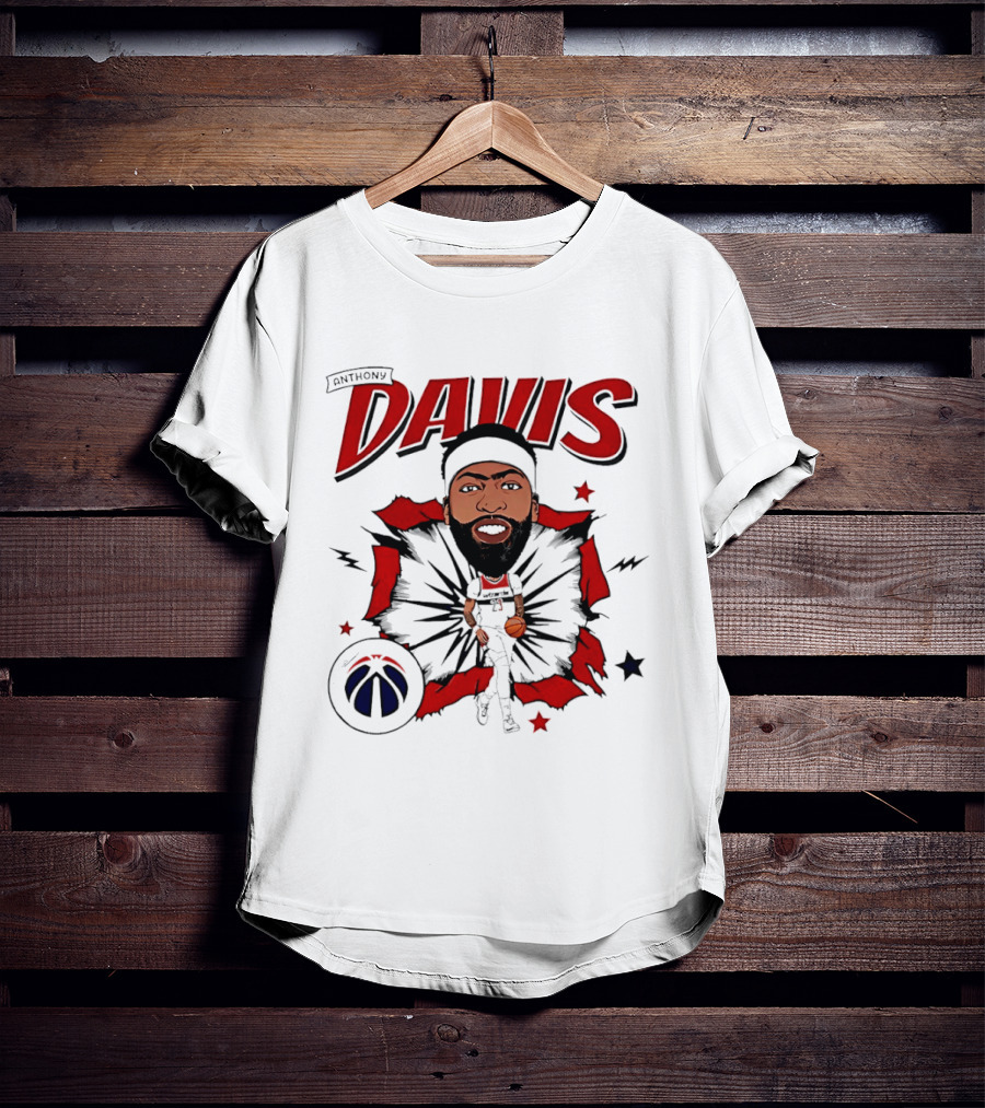 Anthony Davis Washington Wizards Cartoon Style Basketball Star T-Shirt