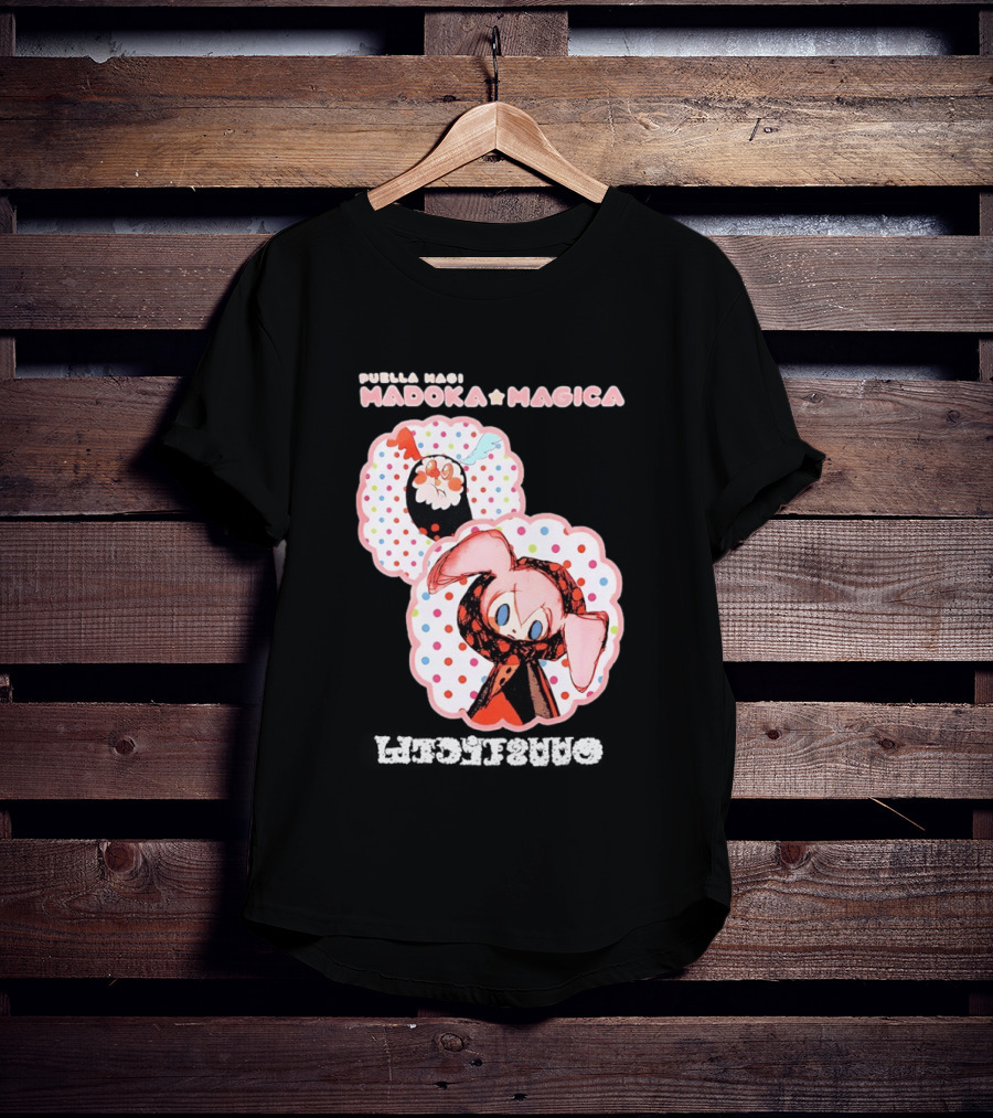 Puella Magi Madoka Magica Cute Kawaii Kyubey Quilt T-Shirt