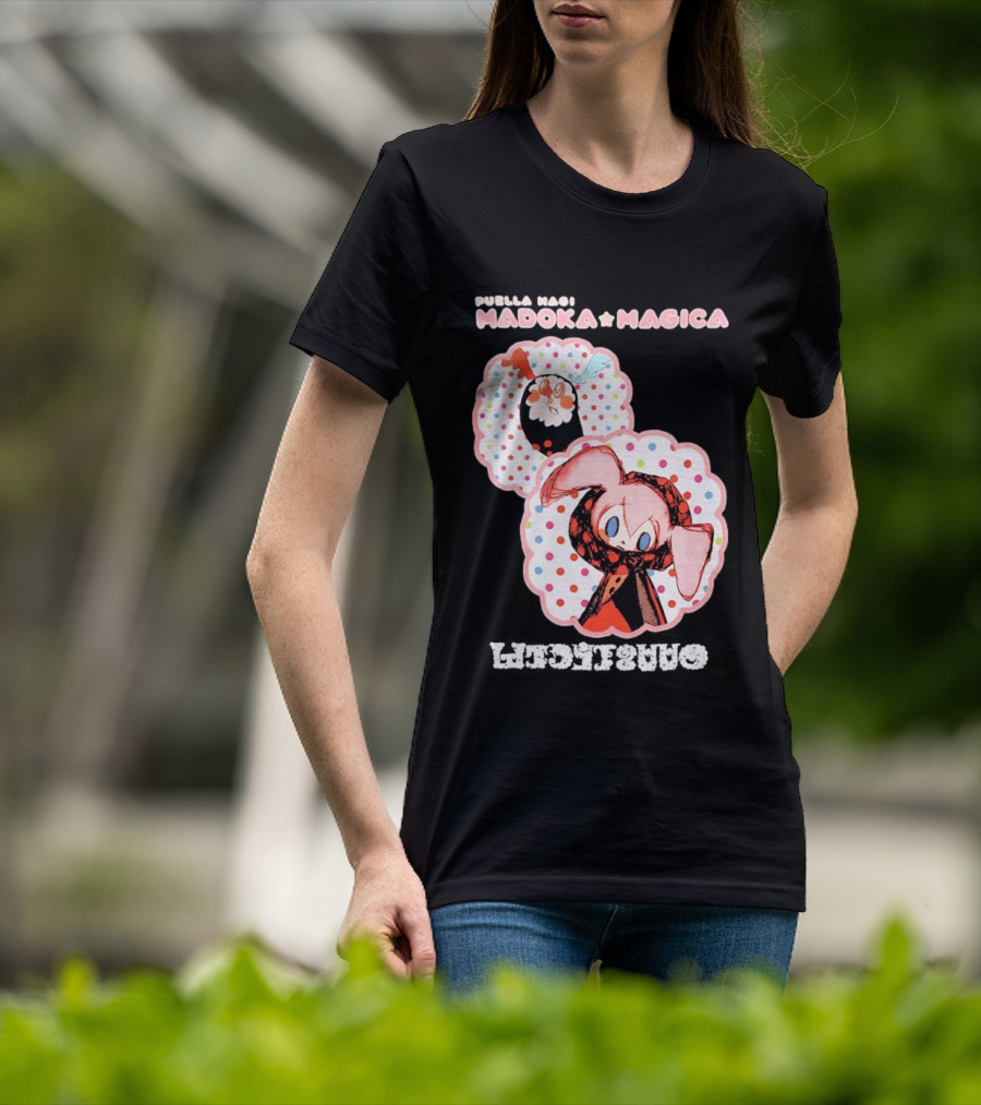 Puella Magi Madoka Magica Cute Kawaii Kyubey Quilt T-Shirt
