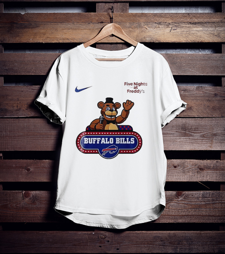 Buffalo Bills Five Nights At Freddy's Freddy Fazbear Collaboration T-Shirt