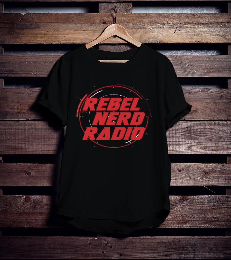 Rebel Nerd Radio Red Grunge Circular Stamp T-Shirt