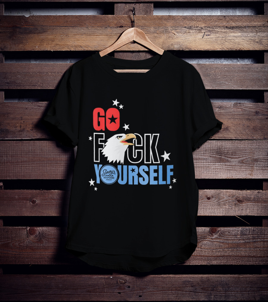 Go Fck Yourself Eagle Star Patriotic Humor T-Shirt