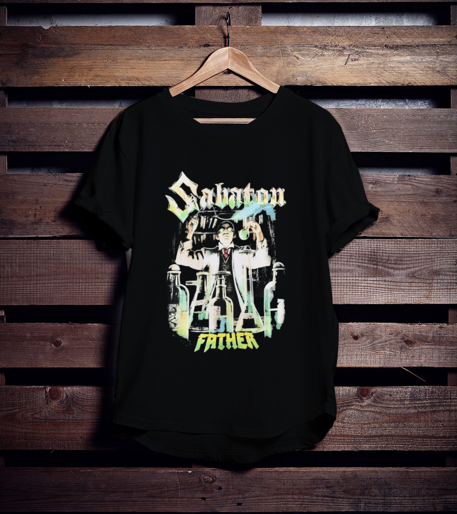 Sabaton Father Scientist With Beakers And Test Tubes T-Shirt