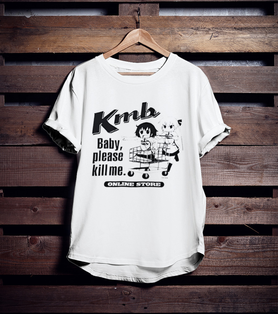 KMB Baby Please Kill Me Anime Cart Character Stylized Fun T-Shirt