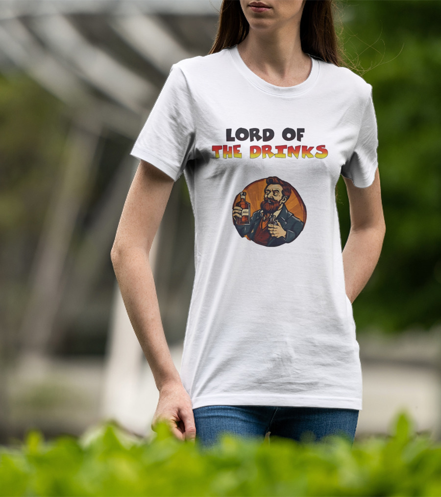 Lord Of The Drinks Whiskey Bearded Man T-Shirt