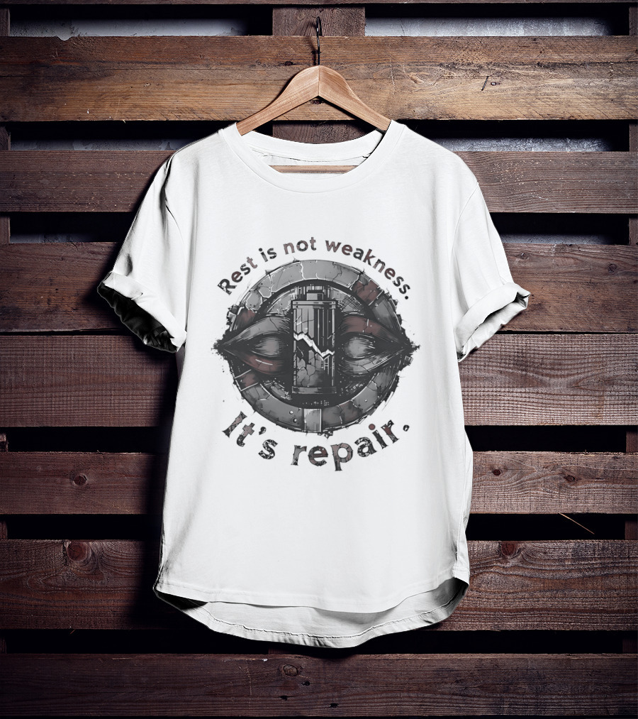Rest Is Not Weakness It's Repair Empowerment Motivational Message T-Shirt