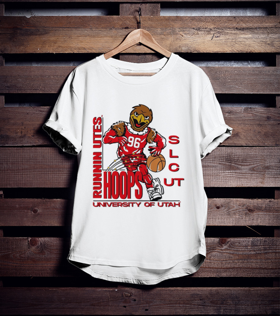 Runnin Utes Hoops SLcut University Of Utah Basketball Bird T-Shirt