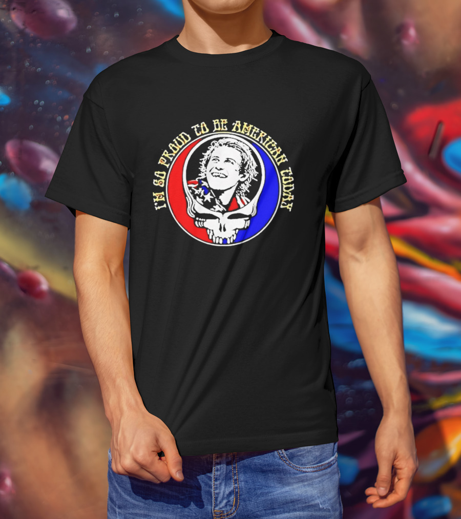 Us Hockey Team Grateful Dead Stealie It's So Proud To Be American Today Jack Hughes American Hero 2026 Winter Olympic Hockey T-Shirt